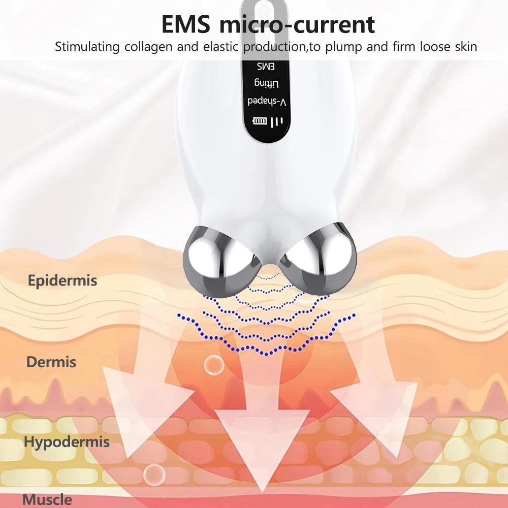 Facial Massager EMS Microcurrent Roller-KikiHomeCentre