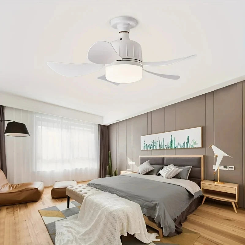 Socket Fan Light with Remote  Ceiling Fan with 3-Speeds, Cordless Light Socket Fan