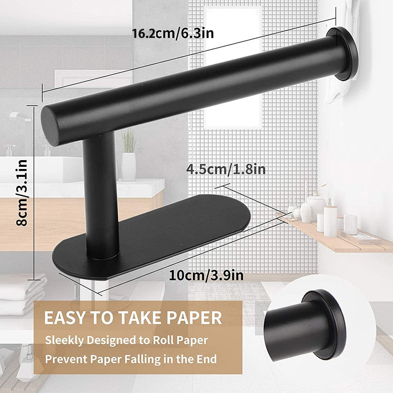 Stainless Steel Paper Towel Holder Adhesive-KikiHomeCentre