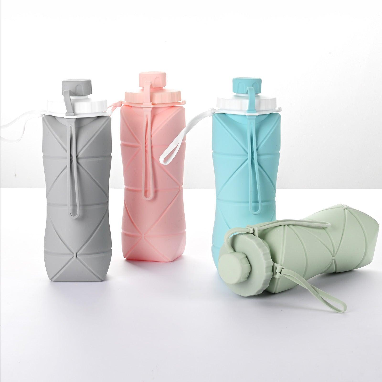 600ml Folding Silicone Water Bottle-0-KikiHomeCentre