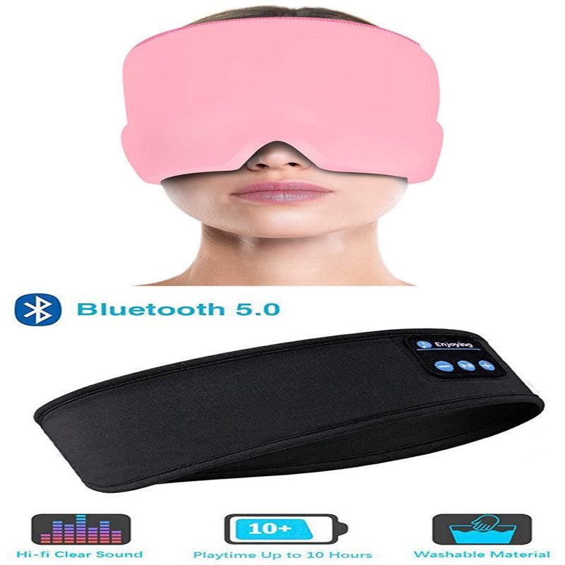 Wireless Bluetooth Sleeping Headphones Headband Thin Soft Elastic Comfortable Music Ear Phones Eye Mask For Side Sleeper Sports-0-KikiHomeCentre