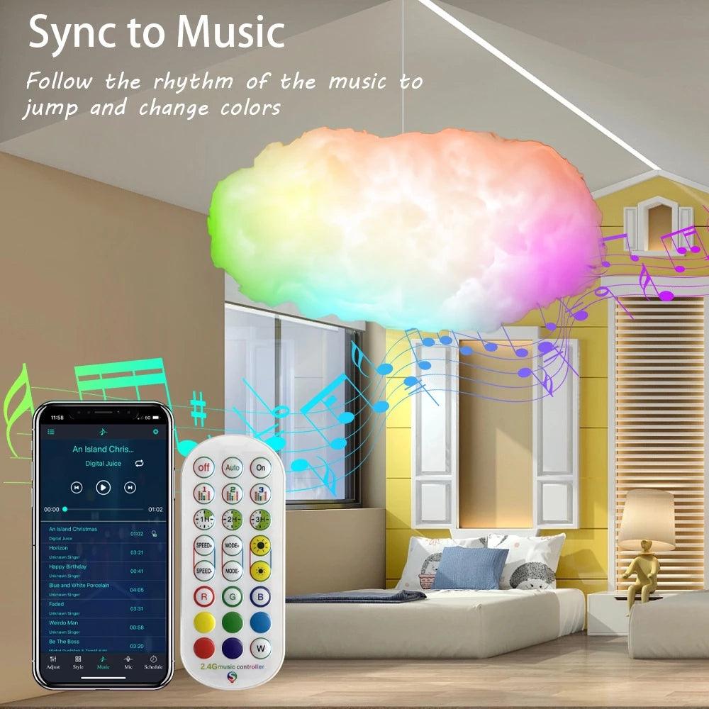 Cloud USB LED Light with Music Sync-Home-KikiHomeCentre