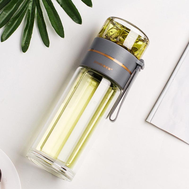 Glass Water Bottle with Tea Infuser-0-KikiHomeCentre