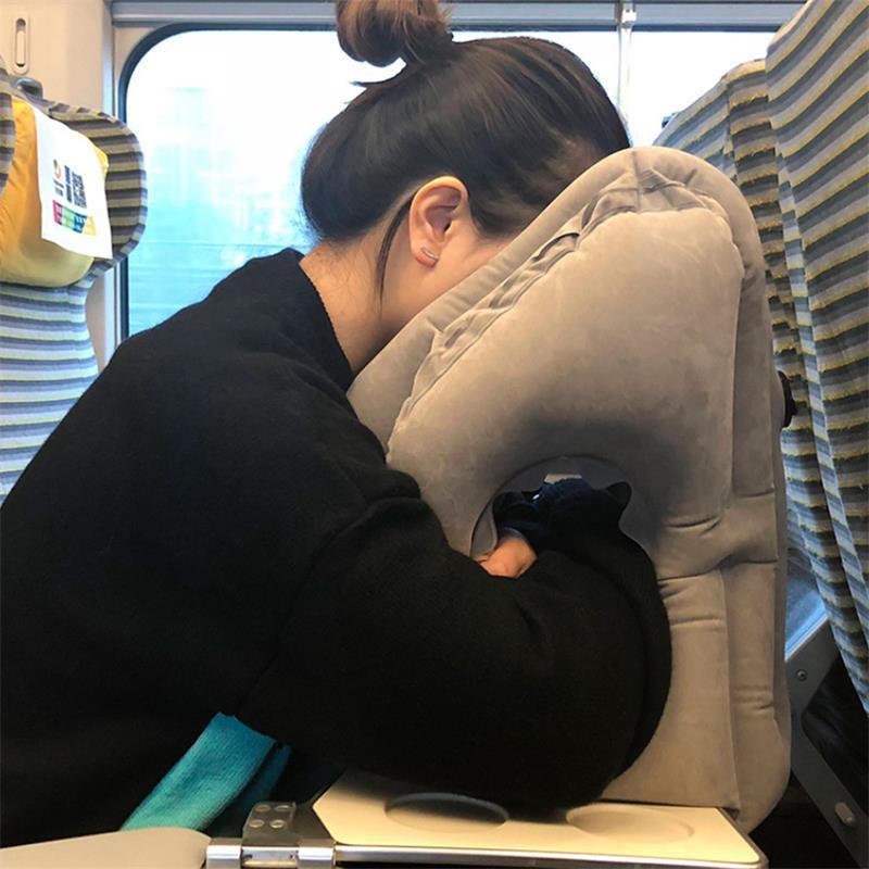 Inflatable Air Cushion Travel Pillow Headrest-KikiHomeCentre